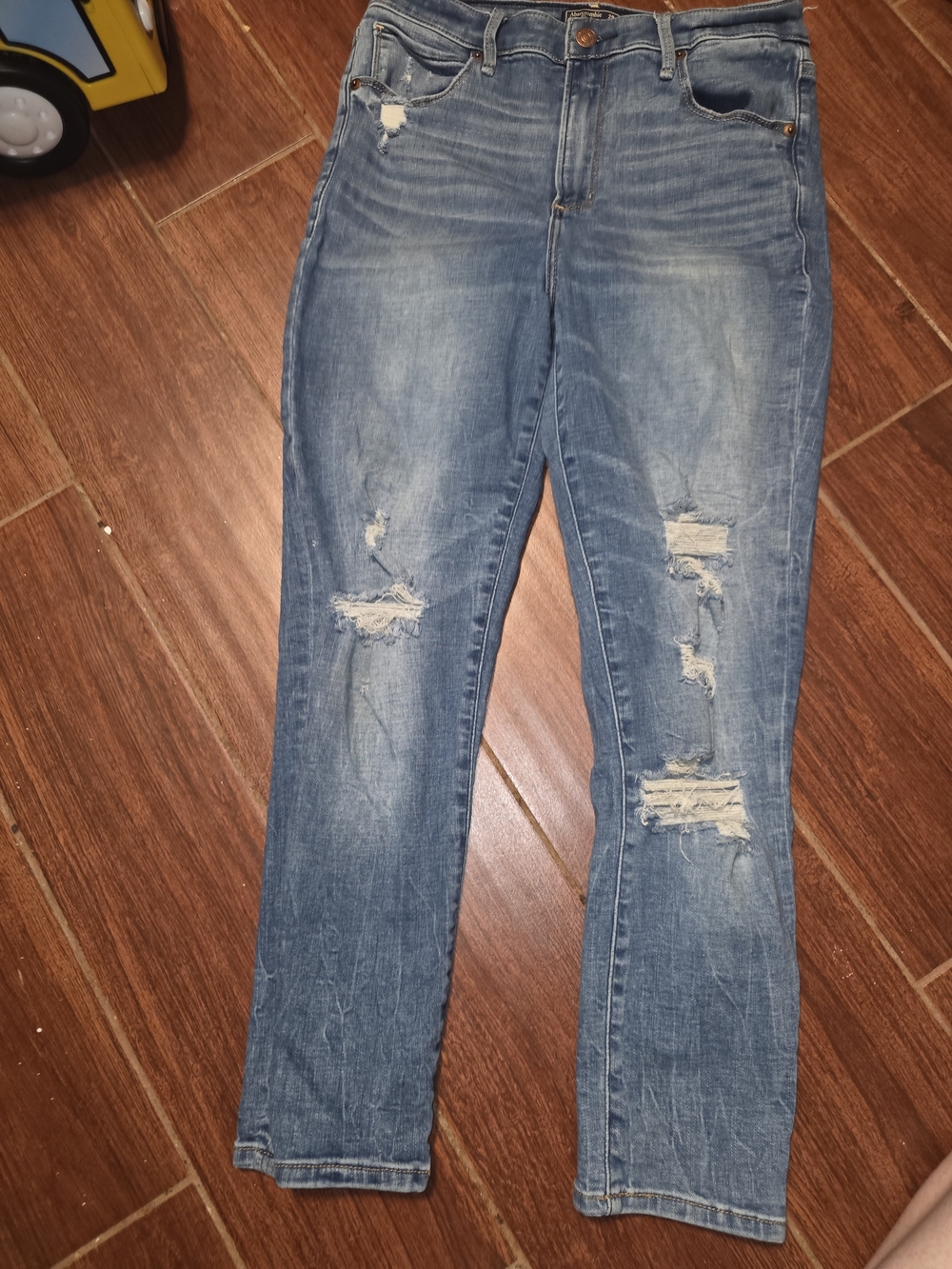 Abercrombie & Fitch Light Blue Distressed Skinny Jeans